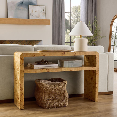 Member mark burl wood sofa - member's,