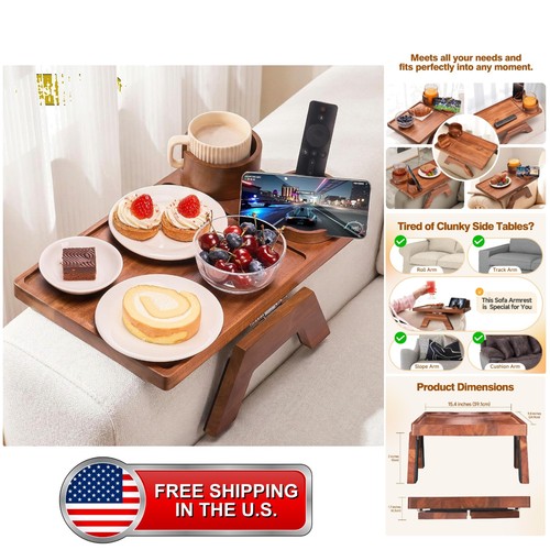 Couch armrest table - with, snack