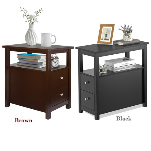 End table with drawer open - end,
