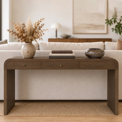 Dark brown curved - dark,