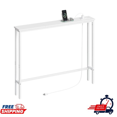 Compact white console table - white,